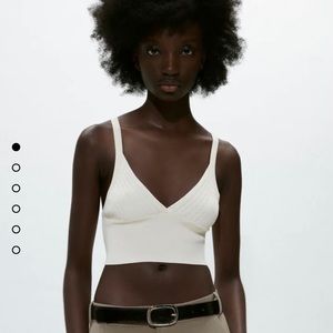 Zara strappy knit top